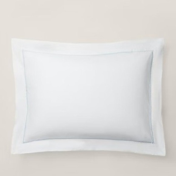 Ralph Lauren Palmer Percale Standard Sham Pale Sky Blue Organic Cotton 20x28 NEW - Picture 1 of 6